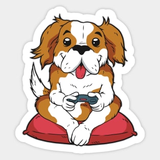 Puppy Dog Gamer Sticker